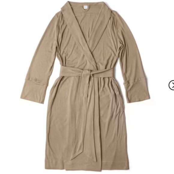NWT Goumi Kids Mom Sandstone Robe XS/S Bamboo Organic Cotton Tan Nuetral - Picture 1 of 4